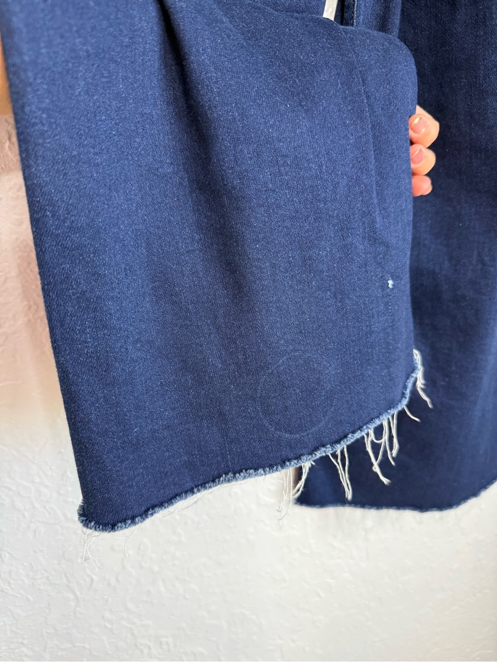 Maeve | Collette High Rise Wide Leg Indigo Blue Jeans Cropped Raw Hem Size 28 - Picture 10 of 10